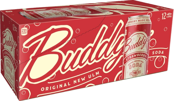 Buddy's Strawberry Soda 12 Pack